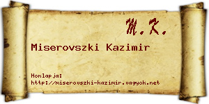 Miserovszki Kazimir névjegykártya